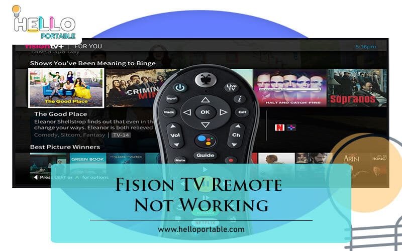 Fision TV Remote Not Working-Fi