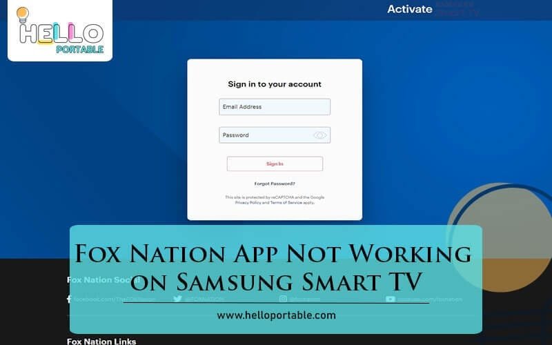 Fox Nation App Not Working on Samsung Smart TV-Fi