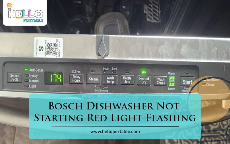 Bosch Dishwasher Not Starting Red Light Flashing-Fi