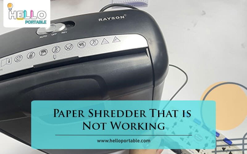 Paper Shredder That is Not Working-Fi
